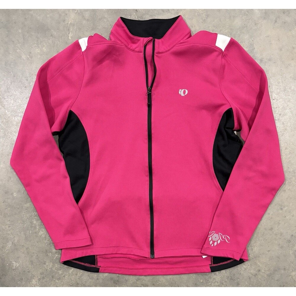 Pearl Izumi Select Women's Large Cycling Jacket Pink Black Lightweight Full Zip